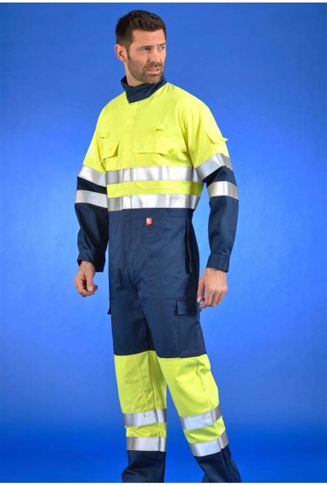 Atex High Visibility Multi Hazard Coverall Fluo Yellow Dmd France