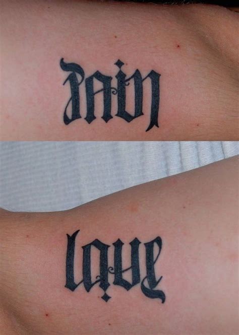 Body - Tattoo's - Love and pain ambigram tattoo - TattooViral.com | Your Number One source for ...