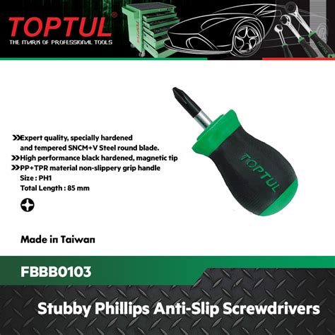 Toptul Stubby Phillips Anti Slip Screwdrivers Fbbb Lazada Ph