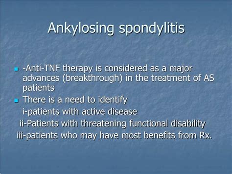 Ppt Ankylosing Spondylitis Powerpoint Presentation Id506036