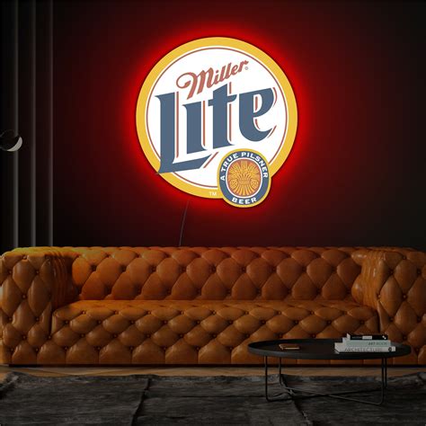 Miller Lite Neon Sign Miller Lite Led Sign Miller Lite Sign Etsy