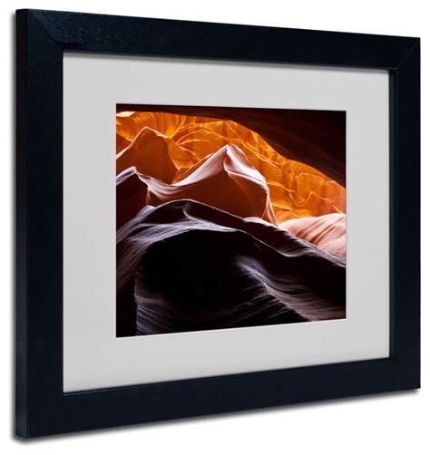 Antelope Canyon 3 Matted Framed Canvas Art By Pierre Leclerc 11 X