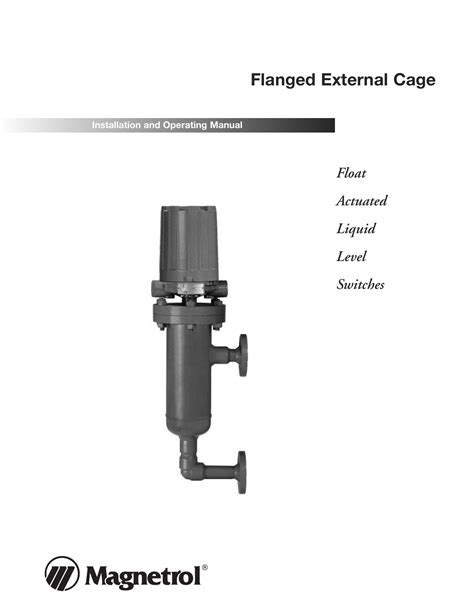 Magnetrol Flanged Top External Caged Liquid Level Switch Operating Manual Manualzz