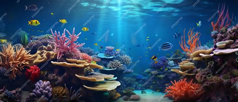 Premium Photo | Underwater coral reef and ocean for wallpaper