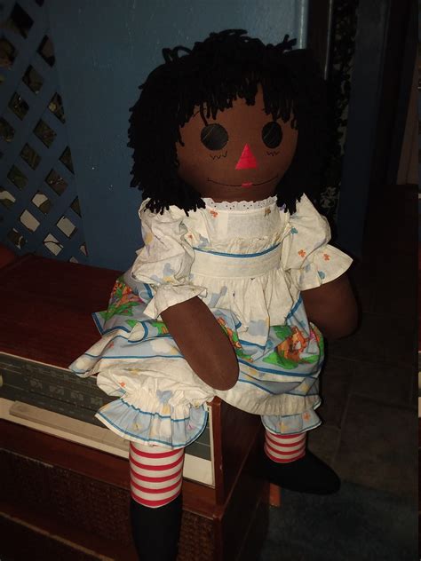 Mahogany Raggedy Ann Handmade Doll Ethnic Doll Biracial Dolls