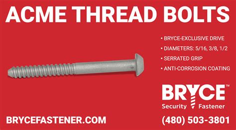 Acme Security Bolts By Bryce Fastener