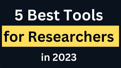 5 Amazing Tools For Researchers In 2023 Youtube