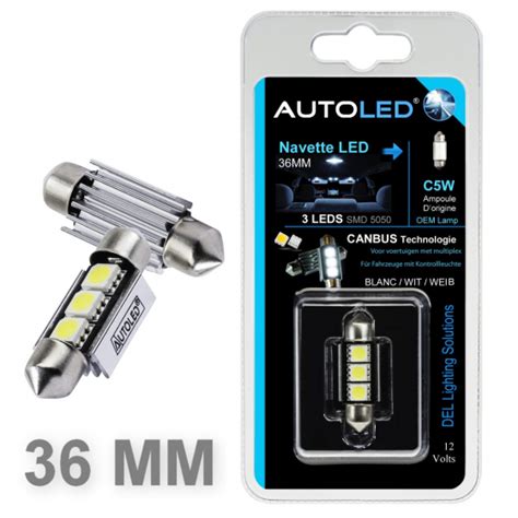 Ampoule LED C5W Anti Erreur 36mm Plaque Habitacle AUTOLED