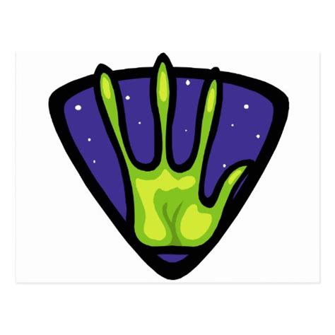 Alien Hand Print Postcard Zazzle