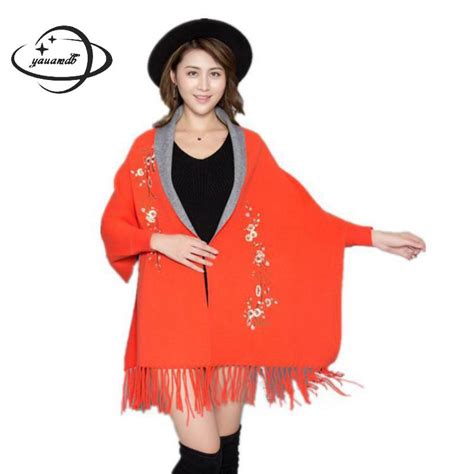 Mulheres Capas Casaco De Inverno Feminino Ponchos Jaqueta Envolve Moda