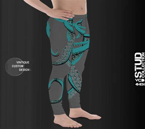 Cthulhu Kraken Leggings Mens Octopus Leggings Yoga Pants For Men