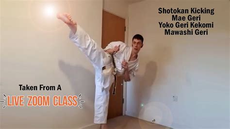 Shotokan Kicking Exercise Mae Geri Yoko Geri Mawashi Geri Youtube