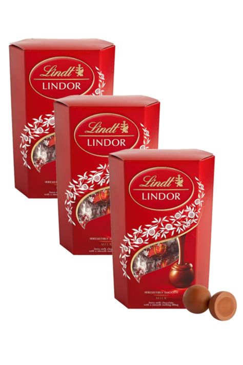 Lindt Lindor Sütlü Truffle Çikolata Milk Chocolate 3 lü Kampanya Paketi