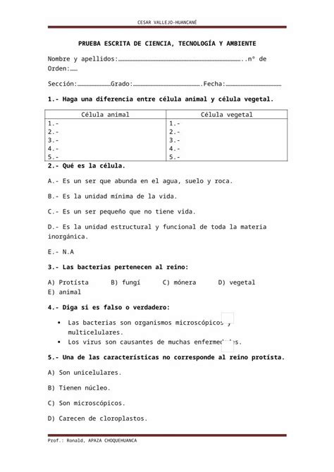 DOCX Prueba Escrita De Ciencia DOKUMEN TIPS