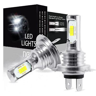 X H Led Headlight Bulb Kit High Low Beam W Lm Super Bright