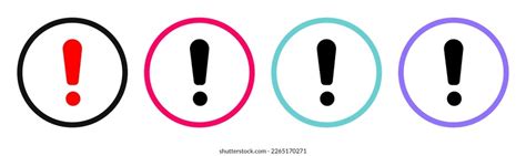 Set Exclamation Mark Icons Attention Sign Stock Illustration 2265170271 Shutterstock