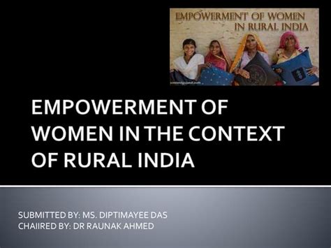 Empowerment Of Rural Women Ppt