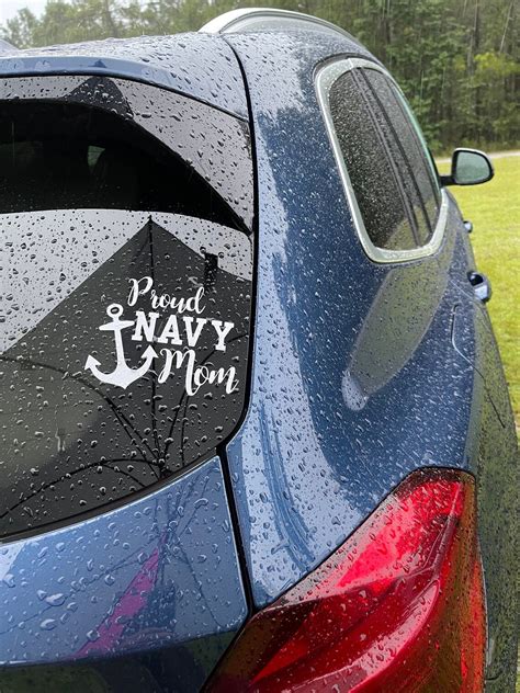 Navy Mom Vinyl Decal Usna Naval Academy Usna Car Decal Etsy