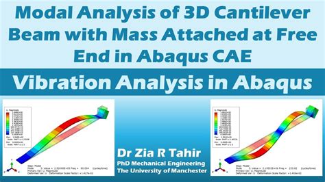 Vibration Or Modal Analysis Of Cantilever Beam With Tip Mass Mass