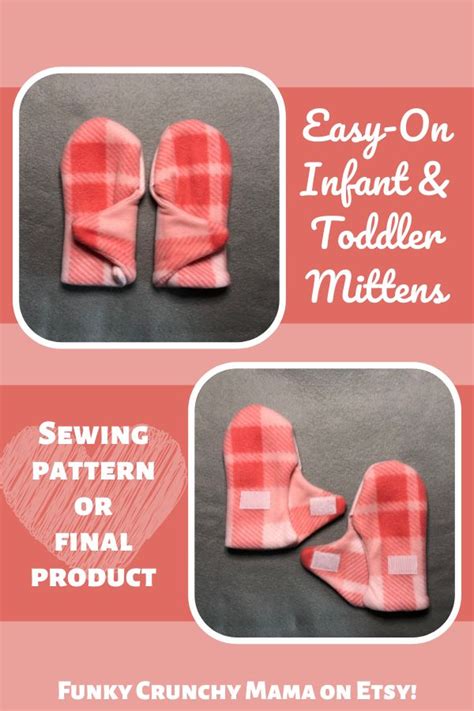 Easy-On Baby Mitten Sewing Pattern or Fleece Mittens| Etsy | Baby ...