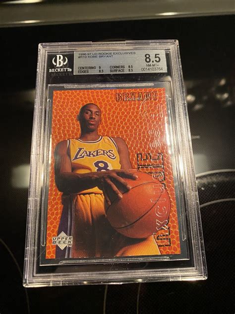 1996 Upper Deck Kobe Bryant UD Rookie Exclusives R10 BGS Lakers RC HOF