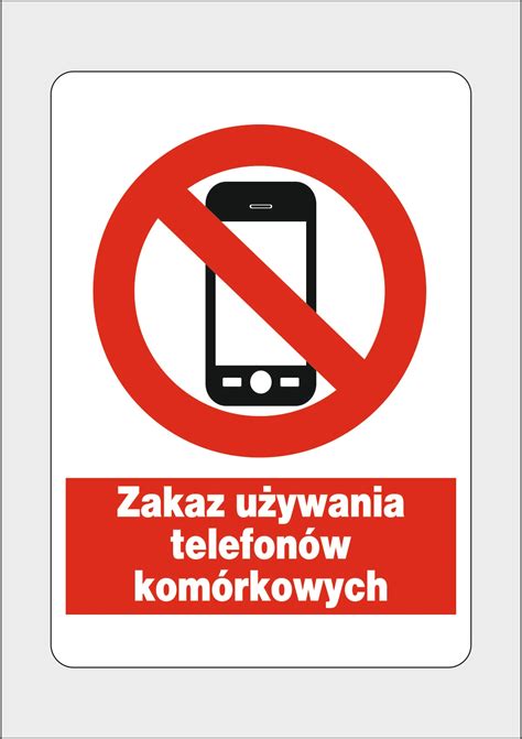 Zakaz Używania Telefonów Komórkowych Niska cena na Allegro pl