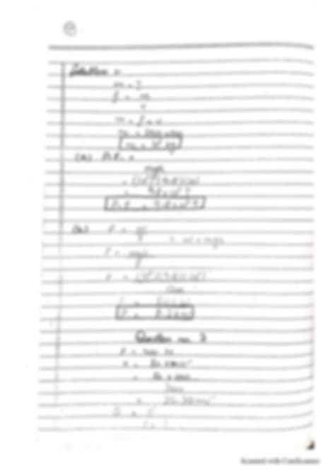 Solution Class 11 Physic Chapter 4 Work And Energy Numericals Notes