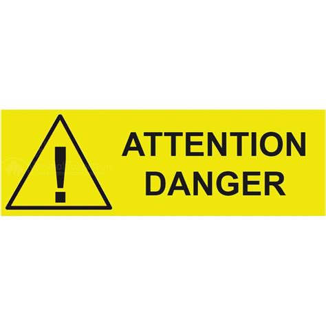 Panneau Attention Danger L300 X H100 Mm