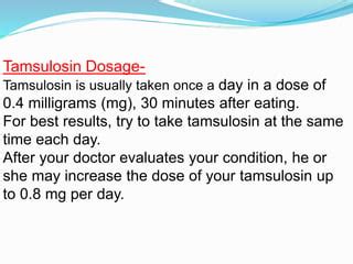 Presentation Tamsulosin | PPT