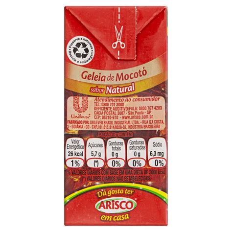 Geleia de Mocotó Natural Arisco Caixa 220g Rede Super Líder de