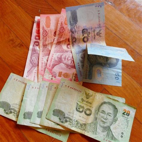 Thailand Thai Baht Currency Notes And Coins 1000 Baht Worth For ...