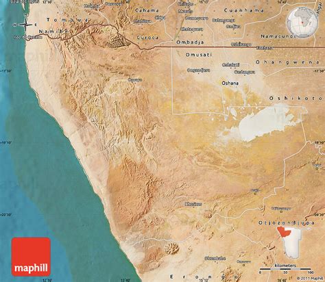 Satellite Map Of Kunene