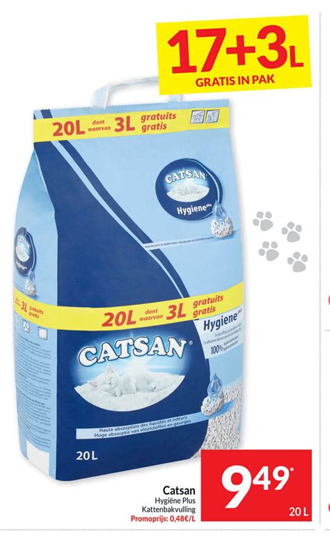 Catsan hygiene plus 20L promotie bij Intermarché