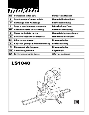 Makita LS1040 Instruction Manual Manualzz