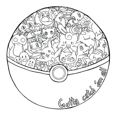 Pokemon Coloring Pages Pokeball At Getcolorings Free Printable