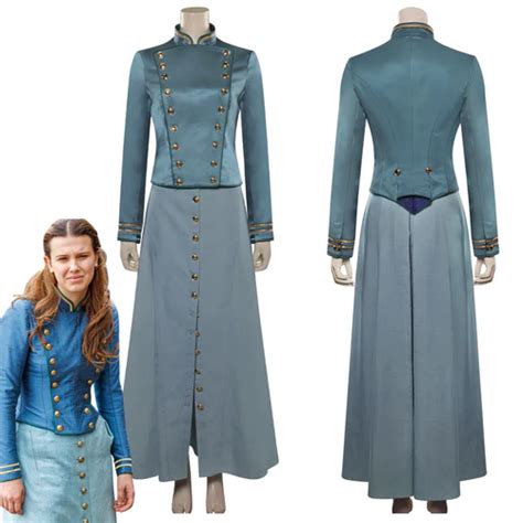 Teal Dress Fancy Dress Enola Holmes Dress Cosplay Costumes Cosplay