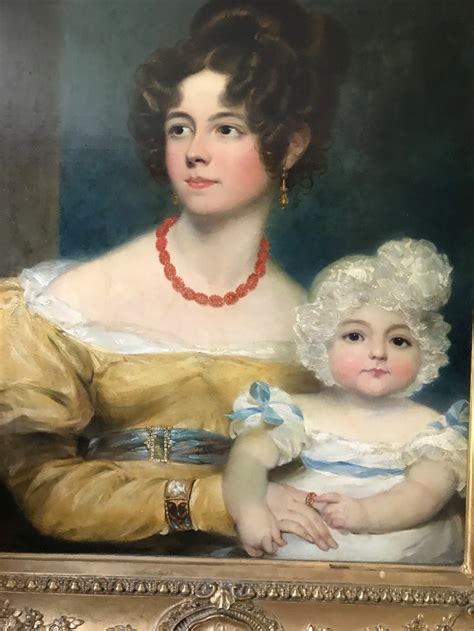 Portrait Of A Lady And Her Child C1818 By George Henry Harlow