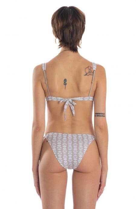 Bikini Brassiere Botanica Size XL Brief Flakes Medium Coverage Color Beige