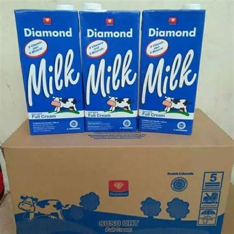 Jual Susu Diamond UHT Full Cream 1 Liter X 12pcs 1 Karton Di Seller