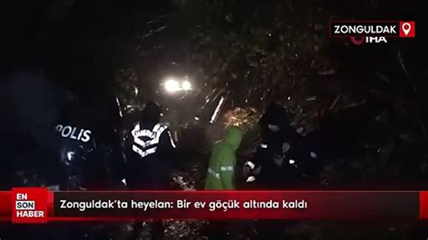 Zonguldakta Heyelan Bir Ev G K Alt Nda Kald Dailymotion Video