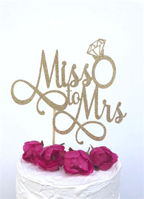 Miss to Mrs Cake Topper Bridal Shower Cake Engagement Party - Etsy ...