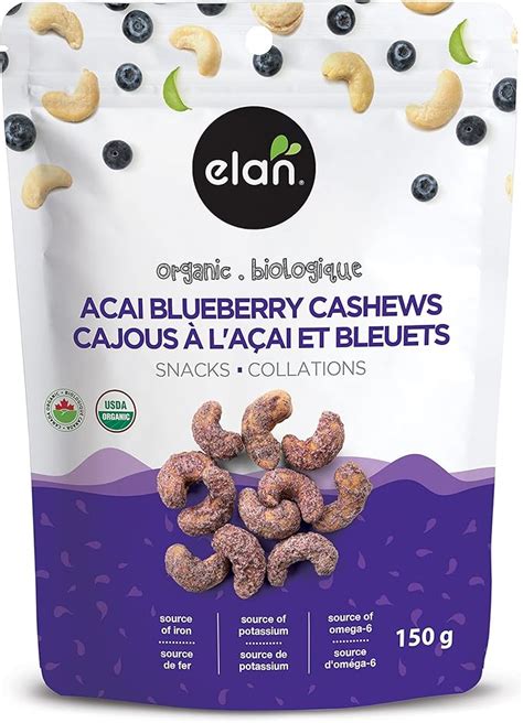 Elan Organic Acai Blueberry Cashews G Non Gmo Vegan Gluten Free