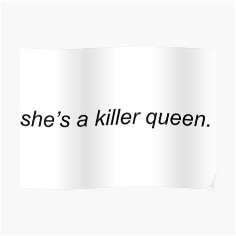 "Killer Queen Lyrics" Poster by lilyniamh | Redbubble