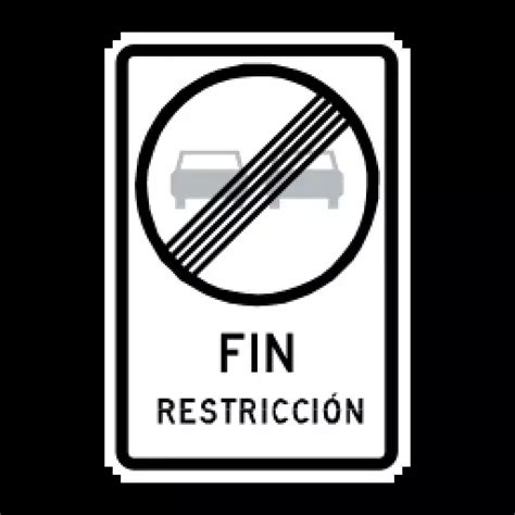 Señal De Tránsito Fin Prohibición O Restricción