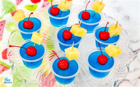 Blue Hawaiian Jello Shots Coconut Rum Yum Trop Rockin