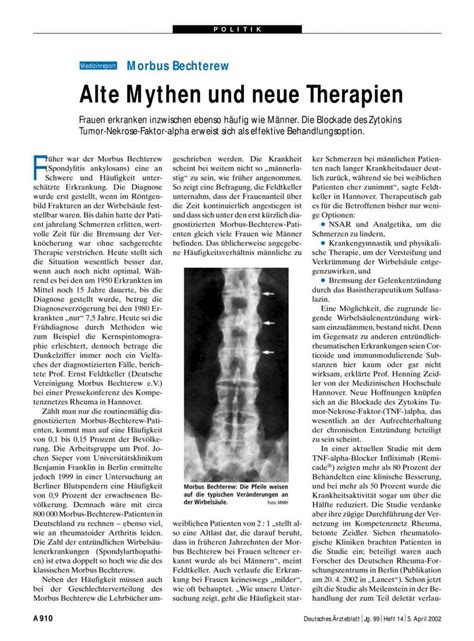 Morbus Bechterew Alte Mythen Und Neue Therapien