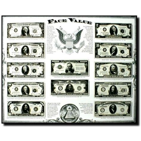 Old US Currency Money Dollar Bills Wall Decor Art Print Poster (16x20 ...