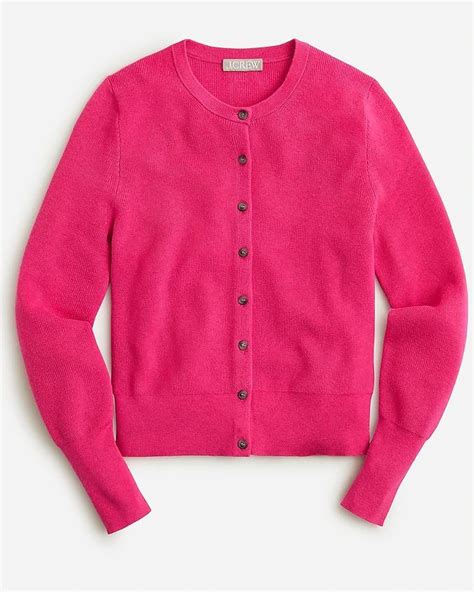 J Crew New Ribbed Jackie Cardigan Sweater Festival Pink