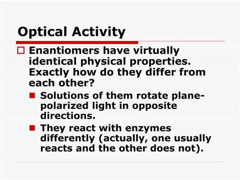 PPT - Optical Activity PowerPoint Presentation, free download - ID:1835676