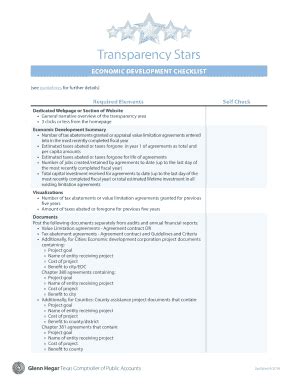 Fillable Online Economic Development Checklist Economic Development